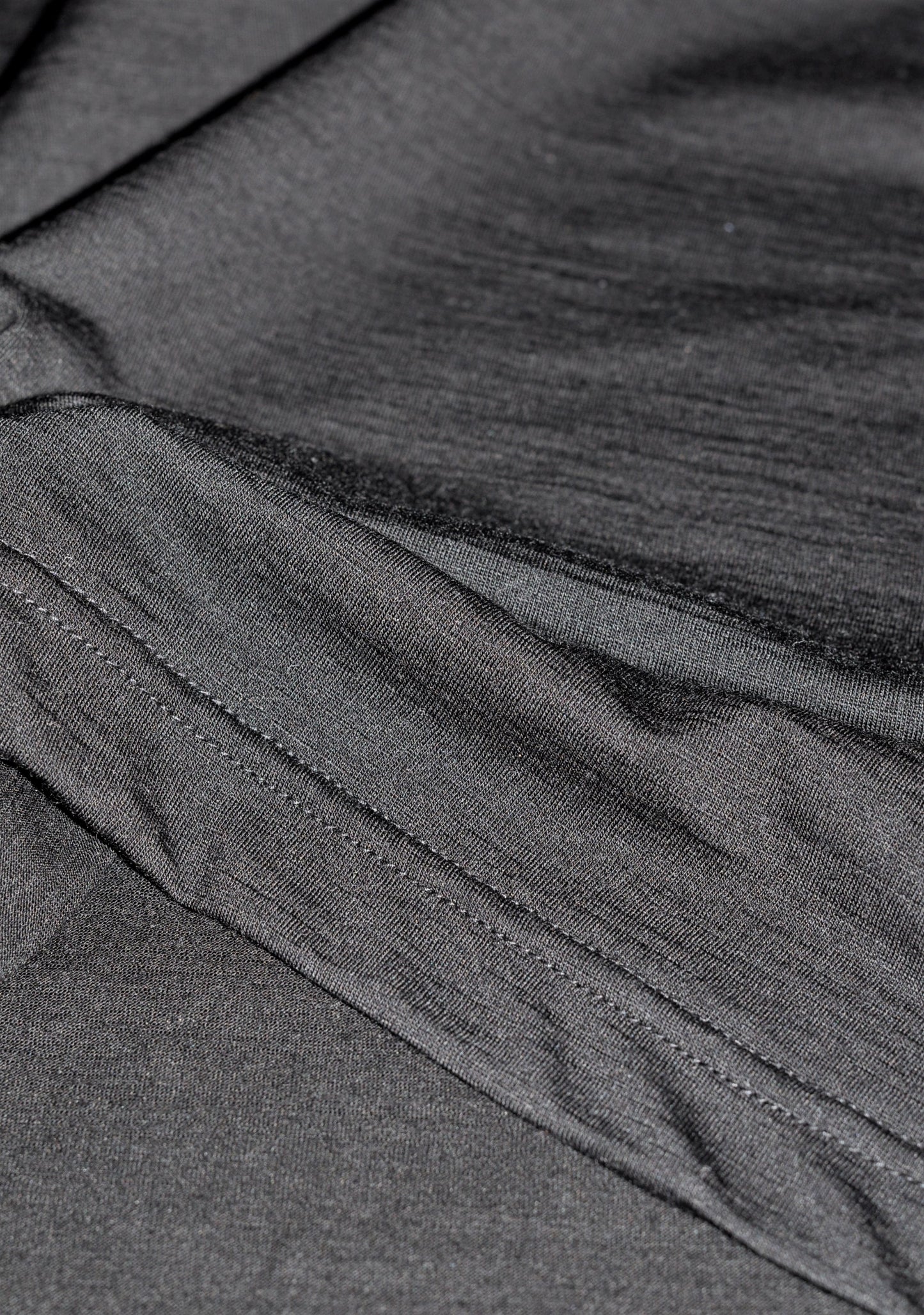 Closeup of black merino jersey