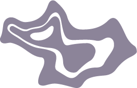 Abstract purple Schusser Threads Icon on a white background