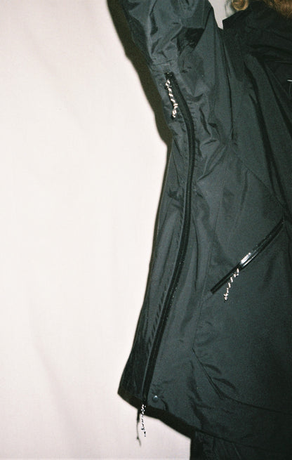 man standing in jacket with his arm up to show underarm zip