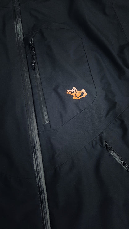 front ski shell jacket pocket with logo
